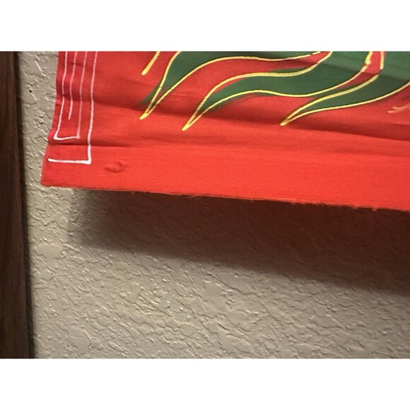 Large Japanese Asian Dragon Wall Fan Red Oriental Bamboo Wall Hanger 24”X40” - Picture 3 of 11